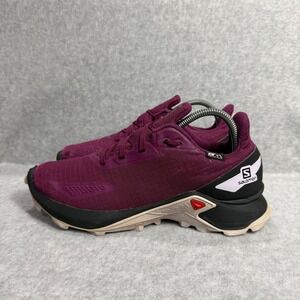 Salomon Alphacross GTX Womens Shoes Size 6 Purple Athletic Trail Running Sneaker